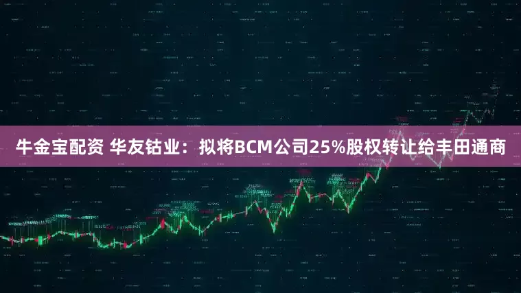 牛金宝配资 华友钴业：拟将BCM公司25%股权转让给丰田通商